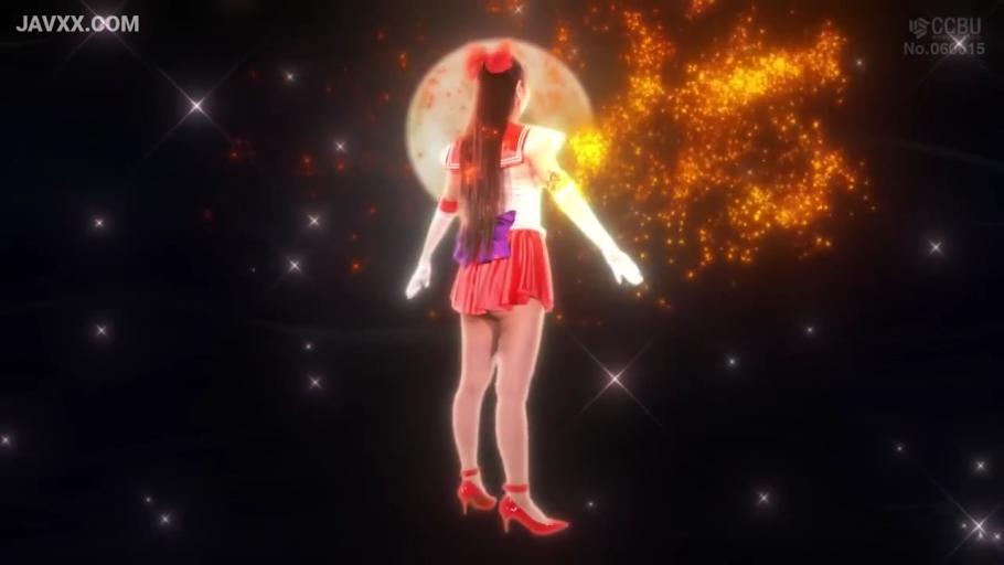 不可见 · 红色高跟鞋 · 美少女战士水手服 · 背部全景 · 光效特效 · 特效摄影棚