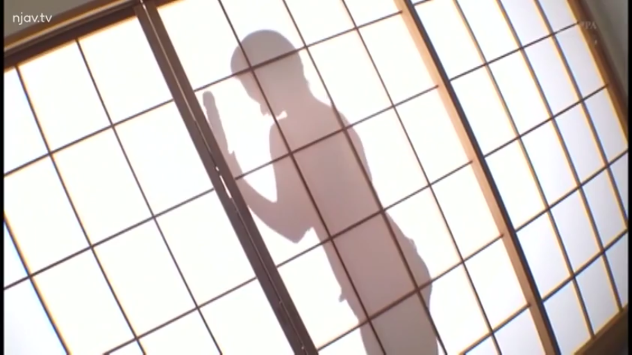 Japanese-style room · Nude · 灯光投影 · 站立位 · 人物剪影