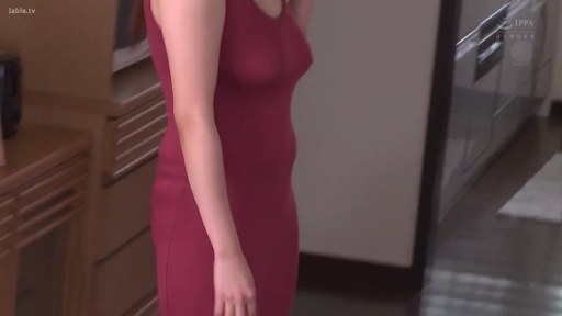 室内 · 站立 · 侧身 · 红色紧身裙