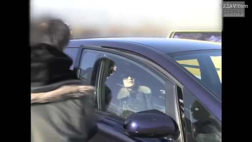 坐姿 · 中景 · 平静 · 乘车 · 车内 · 视频截图 · 汽车 · 冬装