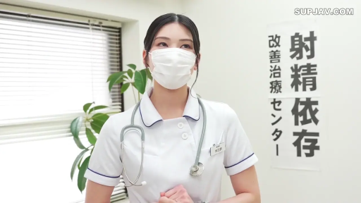 上半身中景 · 医疗制服 · 听诊器 · 医疗室 · 职业表情 · 墙上贴着射精治疗中心字样