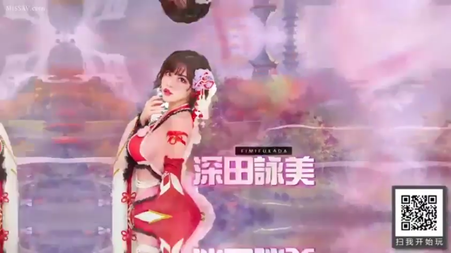 上半身特写 · 自信 · 演播室 · 背景板 · 高饱和度画面 · 改良日式和服