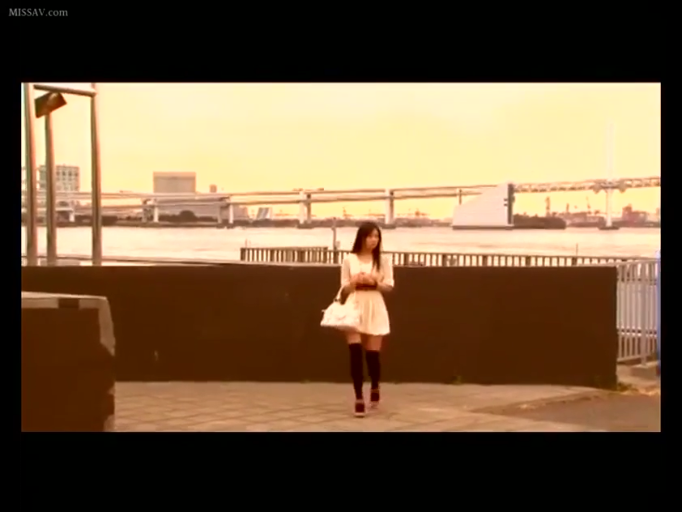 日常 · 手提包 · 黑色长筒袜 · 全身中景 · 户外步道 · 黄昏光线