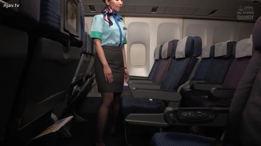 平静 · 空姐制服 · 飞机客舱 · 领巾