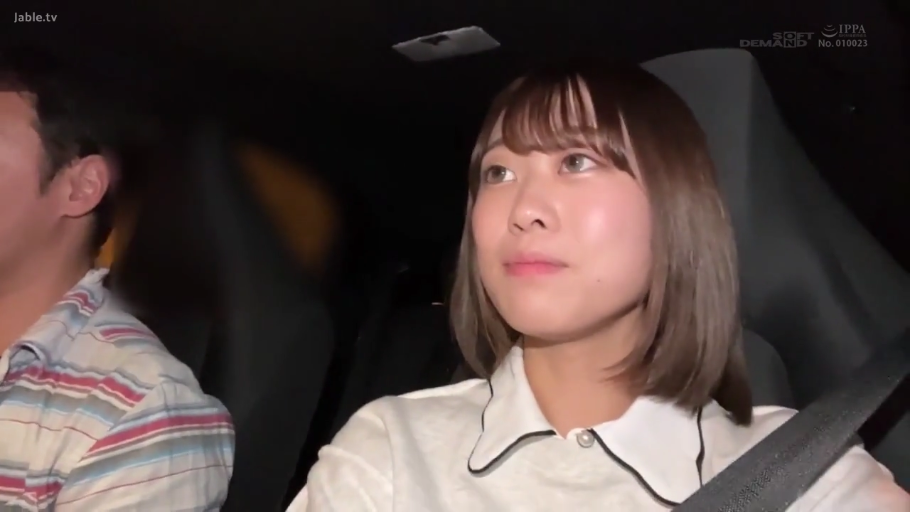 坐姿 · 交谈 · 脸部特写 · 微笑 · 白色衬衫 · 车内 · 安全带 · 夜晚