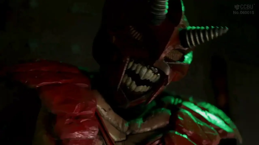 脸部特写 · 暗室 · 正对镜头 · 红色铠甲