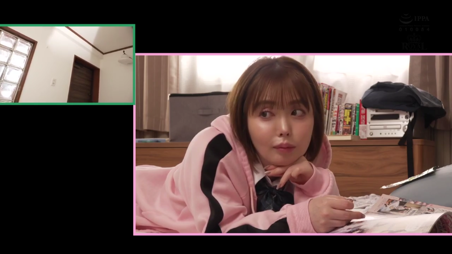 粉色卫衣 · 专注 · 卧室 · 特写 · 趴卧 · 剧情向 · 看杂志 · 杂志