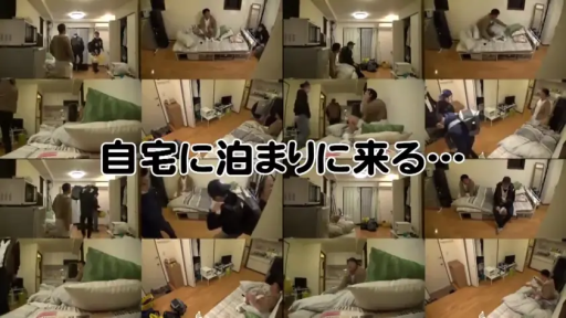公寓 · 被子 · 休闲裤 · 多画面拼图 · 自然交流 · 房间全景监控视角