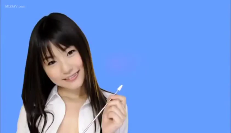 脸部特写 · 职业微笑 · 白色衬衫 · 摄影棚 · 白色教鞭