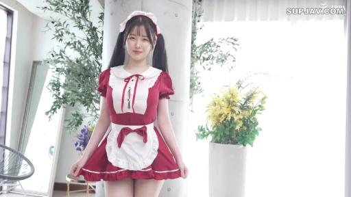 服装细节 · 娇羞 · 女仆头饰 · 红色短款女仆装 · 室内明亮客厅