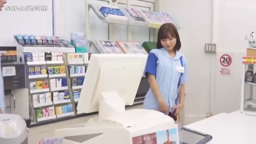 角色扮演 · 羞涩 · 站姿 · 全景 · 便利店 · 便利店制服 · 收银机 · 撩起衣摆