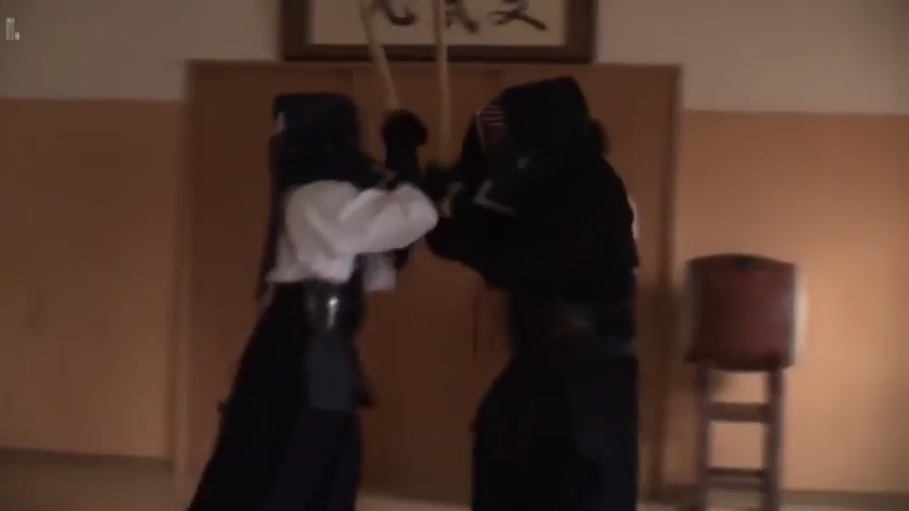 剑道馆 · 上半身近景 · 剑道护具 · 胴甲 · 面部被护具遮挡 · 穿着传统剑道装束