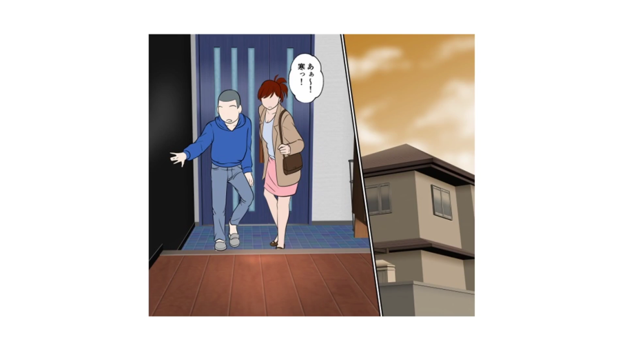 对话 · 单肩包 · 室内玄关 · 漫画风格 · 女：棕色外套、浅色上衣、粉色短裙