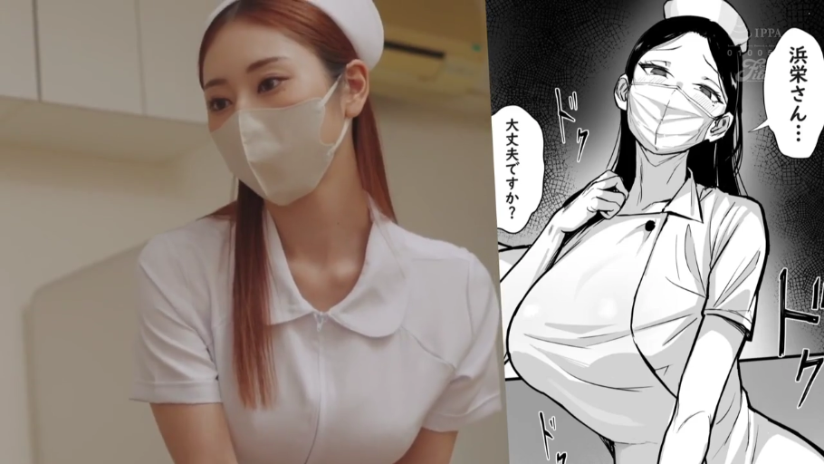 医院 · 护士服 · 站立 · 半身 · 注视 · 口罩 · 脸红 · 二次元对比