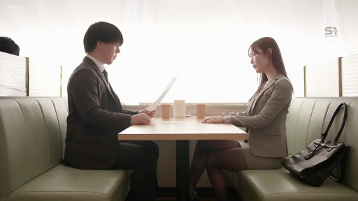 交谈 · 专注 · 全景 · 职业装 · 餐厅 · 职场 · 对坐 · 文件