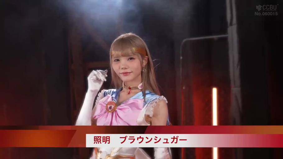 脸部特写 · 自信 · 摄影棚 · 白色手套 · 专业打光 · 美少女战士变身道具