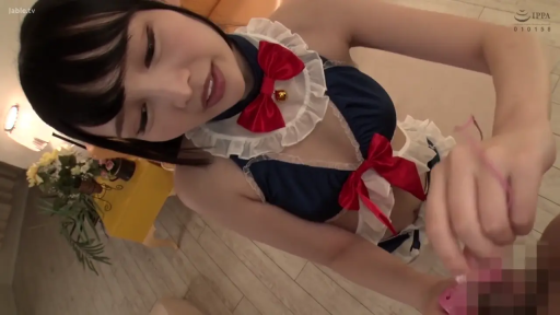 室内 · 俯身 · 微笑 · 手淫 · 手部特写 · 蓝白Cosplay服