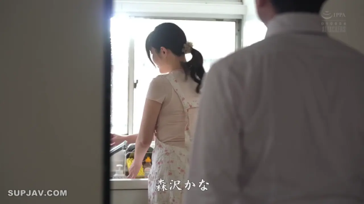 平静 · 厨房 · 短袖T恤 · 围裙 · 室内光线充足 · 背影