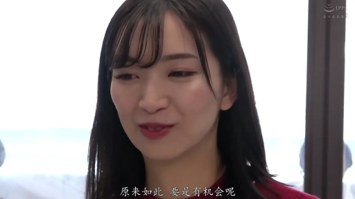 室内 · 脸部特写 · 微笑 · 中文字幕 · 红色上衣