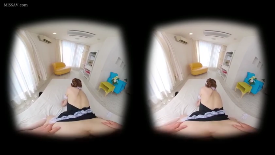 卧室 · 后入式 · 背部特写 · 黑白女仆装 · VR双画面