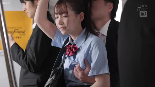 电车车厢 · 羞耻 · 浅蓝色学生短袖衬衫 · 女学生书包 · 拥挤环境 · 猥亵触摸 · 胸部抓捏