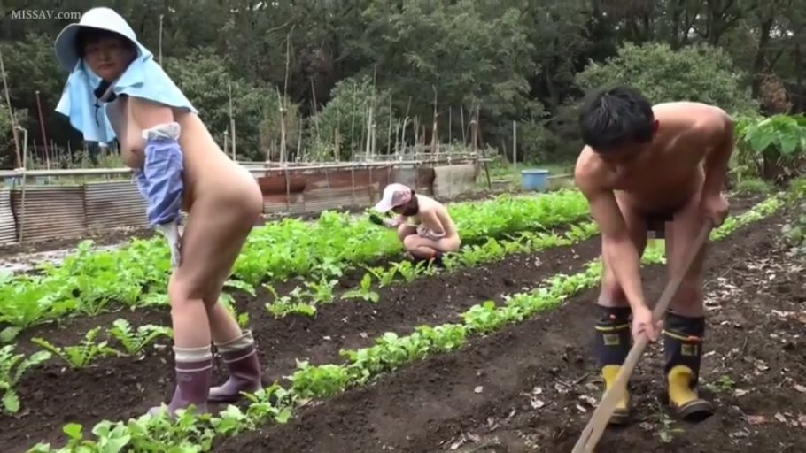 全身 · 雨靴 · 蹲下 · 自然 · 菜园 · 挖地 · 锄头