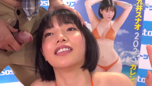室内 · 男性阴茎 · 微张嘴 · 背景海报 · 口交 · 比基尼挂脖 · 背景带有日文海报