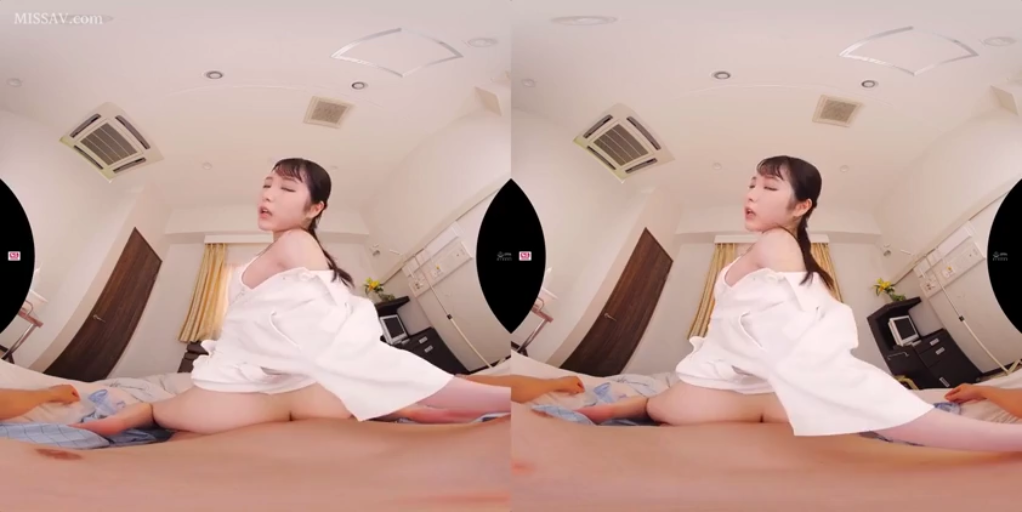 骑乘位 · 卧室 · 嘴巴微张 · 白色衬衫 · 女性面部特写 · VR全景视角