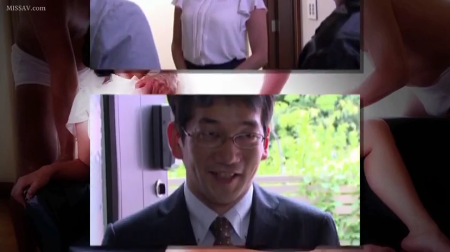门口 · 白色上衣 · 剪辑画面 · 西装 · 戴眼镜男子面部特写 · 男子狡黠微笑