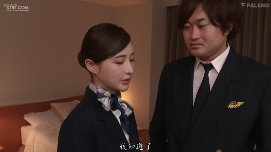 交谈 · 严肃 · 站立 · 酒店房间 · 半身 · 制服诱惑 · 空姐制服