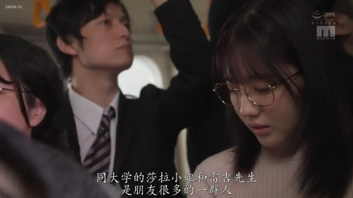 拉环 · 站姿 · 平静 · 电车内 · 女性面部 · 针织衫与西装 · 低头乘车 · 拥挤环境