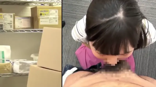 投入 · 口交 · POV · 跪姿 · 纸箱 · 储藏室 · 生殖器 · 条纹短袖