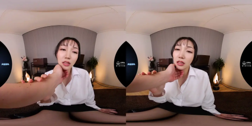 卧室 · 手部捏下巴特写 · 顺从 · 透肉黑丝 · VR视角