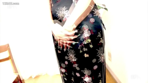 室内 · 服装细节特写 · 深色印花旗袍