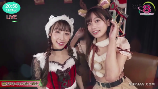 顔 · 甘美 · 二人 · インタラクティブ · 直播间 · 发箍 · 圣诞装 · 并肩