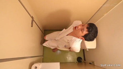 如释重负 · 白色实验服 · 厕所隔间 · 马桶 · 人物半身像