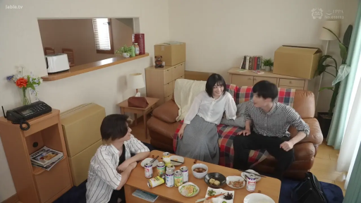 交谈状态 · 客厅 · 啤酒罐 · 男子竖条纹衬衫