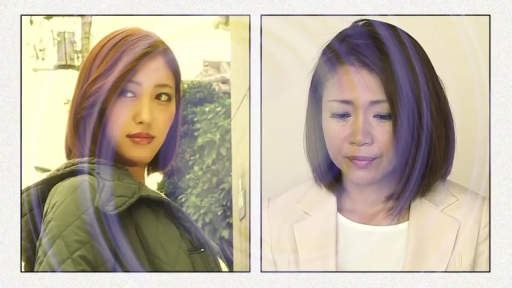 室内 · 脸部特写 · 妩媚眼神 · 浅色西装外套 · 光效滤镜