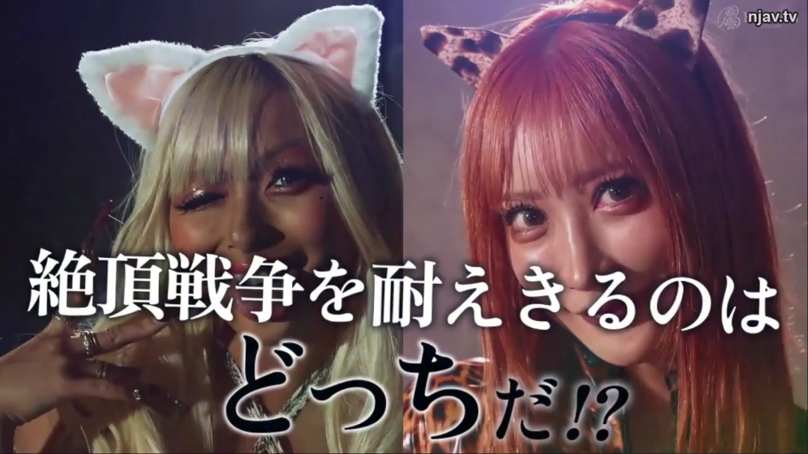 头部特写 · 挑衅 · 摄影棚 · 猫耳头饰 · 猫耳装饰 · 日语文字遮盖