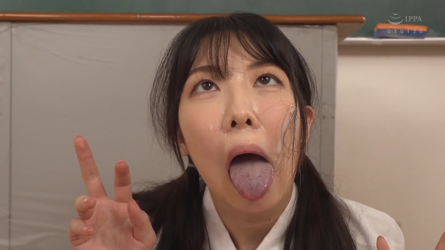 教室 · 口部特写 · 白色衬衫 · 被征服 · 脸部中出 · 头发沾染精液