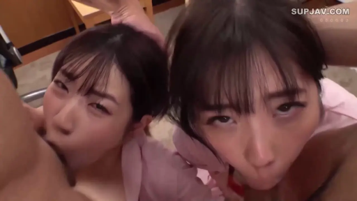室内 · 顺从 · 口交特写 · 双人同时口交 · 粉色职业装或制服