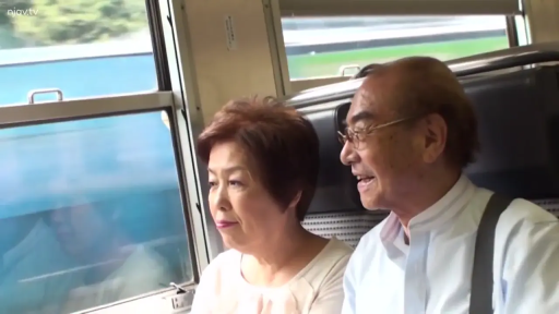 坐姿 · 交谈 · 眼镜 · 面部特写 · 电车车厢 · 便装 · 平和 · 中老年