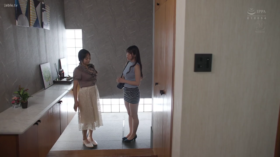 交流中 · 室内玄关 · 米色蕾丝长裙
