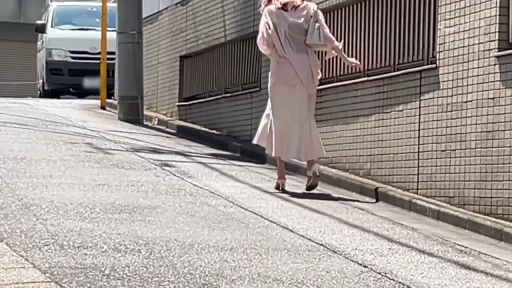 ハンドバッグ · 屋外 · 浅色长裙 · 路面斜坡