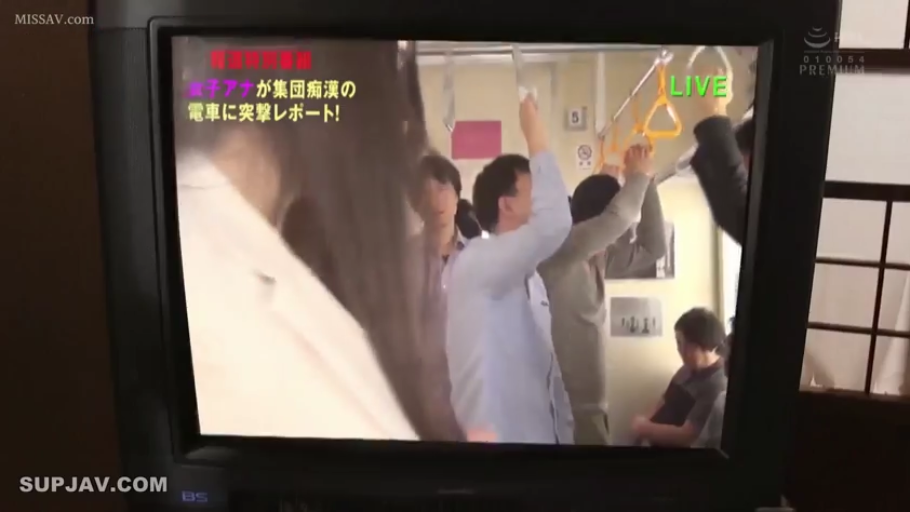 电视屏幕内 · 平静 · 职场正装 · 电视机 · 电视屏幕特写 · 电视干扰纹